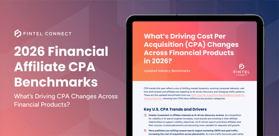 New Release: 2026 Financial Affiliate CPA Benchmarks